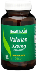 Health Aid Valerian 320mg Συμπλήρωμα Διατροφής Βαλεριάνας Για Την Αντιμετώπιση Της Αυπνίας 60tabs 180