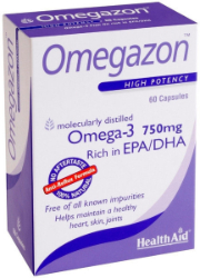 Health Aid Omegazon Omega-3 750mg Συμπλήρωμα Διατροφής Λιπαρών Οξέων για Υγεία Καρδιαγγειακού Συστήματος 60caps 138