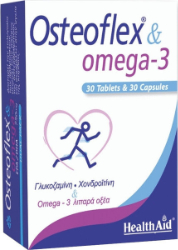 Health Aid Osteoflex & Omega 3 750mg Συμπλήρωμα Διατροφής για την Υγεία των Αρθρώσεων & Κυκλοφοριακoύ Συστήματος 30tabs+30caps 142