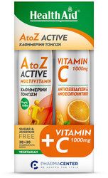 Health Aid Promo Pack A to Z Active 20efftabs + Vitamin C 1000mg 20efftabs 101