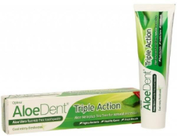 Optima Naturals AloeDent Triple Action Toothpaste Οδοντόκρεμα Aλόης Τριπλής Δράσης 100ml 135