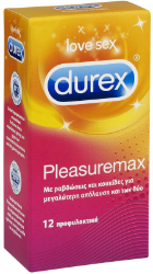 Durex Pleasure Max Condoms Προφυλακτικά με Ραβδώσεις & Κουκίδες 12τμχ 40