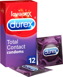 Durex Love Sex Total Contact Condoms Προφυλακτικά Πολύ Λεπτά με Επιπλέον Λίπανση 12τμχ 43