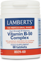 Lamberts B-50 Complex Συμπλήρωμα Διατροφής Βιταμινών Β για την Καλή Υγεία του Νευρικού Συστήματος 60tabs 150