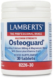 Lamberts Osteoguard Maximum Strenght Συμπλήρωμα Διατροφής με Ασβέστιο & Μαγνήσιο για Υγιή Οστά 30tabs 50