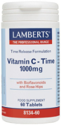 Lamberts Vitamin C Time Release 1000mg Συμπλήρωμα Διατροφής Βιταμίνη C για Ενίσχυση του Ανοσοποιητικού Συστήματος 60tablets 110