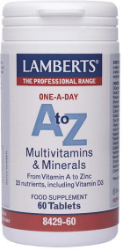 Lamberts A to Z MultiVitamins Συμπλήρωμα Πολυβιταμίνης Για Ενέργεια & Τόνωση 60tabs 106