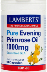 Lamberts Pure Evening Primrose Oil 1000mg Συμπλήρωμα Διατροφής Αντιμετώπισης Συμπτωμάτων Περιόδου & Εμμηνόπαυσης 90caps 160