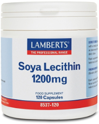 Lamberts Soya Lecithin 1200mg Συμπλήρωμα Διατροφής Λεκιθίνης για την Υγεία του Ήπατος & τον Έλεγχο Βάρους 120caps 210