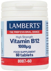 Lamberts Vitamin B12 1000mcg Συμπλήρωμα Διατροφής για την Ομαλή Λειτουργία Νευρικού & Ανοσοποιητικού Συστήματος 60tabs 32