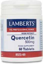Lamberts Quercetin 500mg Συμπλήρωμα Διατροφής με Ισχυρή Αντιοξειδωτική Δράση 60tabs 80