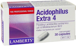 Lamberts Acidophilus Extra 4 (Milk Free) Προβιοτικό Σκεύασμα Χωρίς Γάλα για Υγεία Εντέρου 30caps 40