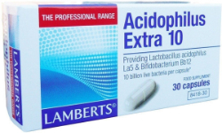Lamberts Acidophilus Extra 10 (Milk Free)  Προβιοτικό Συμπλήρωμα Διατροφής για Αποκατάσταση της Εντερικής Χλωρίδας 30caps 45