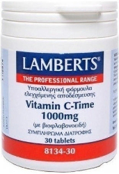 Lamberts Vitamin C Time Release 1000mg Συμπλήρωμα Διατροφής Βιταμίνη C για Ενίσχυση του Ανοσοποιητικού Συστήματος 30tabs 66