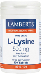 Lamberts L-Lysine 500mg 120tabs 