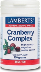 Lamberts Cranberry Complex Powder Συμπλήρωμα Διατροφής Cranberry για την Υγεία του Ουροποιητικού Συστήματος 100gr 190
