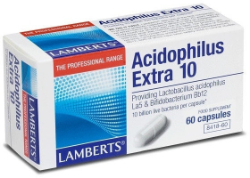 Lamberts Acidophilus Extra 10 (Milk Free) Προβιοτικό Συμπλήρωμα Διατροφής για Αποκατάσταση της Εντερικής Χλωρίδας 60caps 78