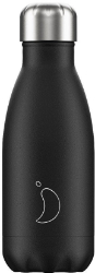 Chilly's Bottle Black Matte Edition Reusable Bottle 260ml