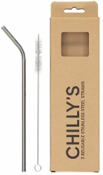Chilly's Reusable Stainless Steel Straws 3τμχ
