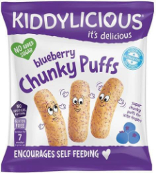 Kiddylicious Blueberry Chunky Puffs 7m+ 12gr