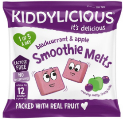 Kiddylicious Smoothie Melts Blackcurrant & Apple 12m+ 6gr