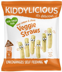  Kiddylicious Lentil Straws Sour Cream & Chive 9m+ 15gr