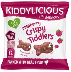 Kiddylicious Crispy Tiddlers Raspberry 12m+ 12gr