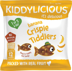 Kiddylicious Crispy Tiddlers Banana 12m+ 12gr