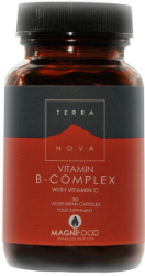 Terranova Vitamin B-Complex With Vitamin C Συμπλήρωμα Διατροφής Συμπλέγματος Βιταμινών Β για Υγιές Νευρικό Σύστημα 50vcaps 141
