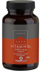 Terranova Vitamin D3 2000IU (50μg) Complex 50vcaps