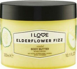 I Love Cosmetics Elderflower Fizz Scented Body Butter Κρέμα Σώματος Ενυδάτωσης με Άρωμα Άνθους Κουφοξυλιάς 300ml 340