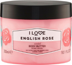 I Love Cosmetics English Rose Body Butter Κρέμα Σώματος Ενυδατική με Άρωμα Τριαντάφυλλου 300ml 395