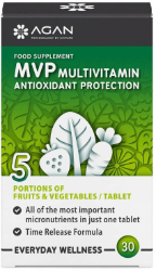 Agan MVP Multivitamin Antioxidant Protection Time Release Πολυβιταμινούχο Συμπλήρωμα Διατροφής Με Αντιοξειδωτική Δράση 30tabs 100