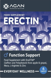 Agan Erectin Function Support Συμπλήρωμα για την Σεξουαλική Υγεία 6tabs	 30