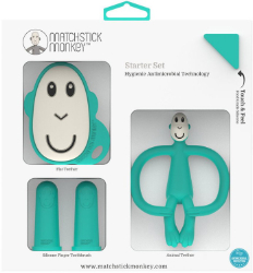 Matchstick Monkey Teething Starter Set Green 3+