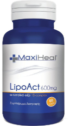 MaxiHeal Lipoact Alpha Lipoic Acid 600mg & B-Complex 60caps