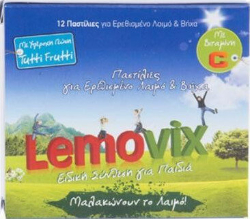 Lemovix Pastilles for Sore Throat Children TuttiFrutti 12τμχ