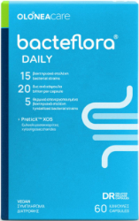 Olonea Bacteflora Daily 4/10 Προβιοτικό & Πρεβιοτικό Συμπλήρωμα Διατροφής Για την Iσορροπία Eντερικής Xλωρίδας 60vcaps 111