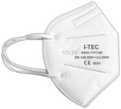 I-TEC KN95 FFP2 Medical Mask BFE PFE >99% White 1τμχ