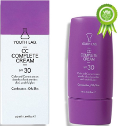 Youth Lab CC Complete Cream SPF30 Ενυδατική Κρέμα Προσώπου για Λιπαρές/Μικτές Επιδερμίδες κατά των Ατελειών 40ml 90