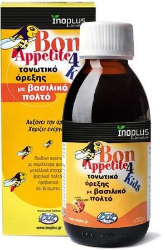 InoPlus Bon Appetite 4 Kids Τονωτικό Σιρόπι Με Βασιλικό Πολτό για Παιδιά 150ml 304