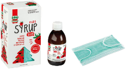 Kaiser Syrup Plus strawberry + Mask 3ply Type II-Non Woven