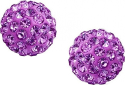 Medisei Dalee Jewels Earrings No 05421 Purple Crystals Ball 
