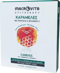 Macrovita Candies Propolis & Vitc Eucalyptus Flavor 20τμχ