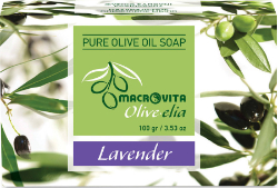 Macrovita Pure Olive Oil Soap Olive.elia Lavender Φυσικό Σαπούνι Ελαιολάδου Λεβάντα 100gr 112
