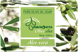 Macrovita Pure Olive Oil Soap Olive.elia Aloe Vera Φυσικό Σαπούνι Ελαιολάδου 100gr 112