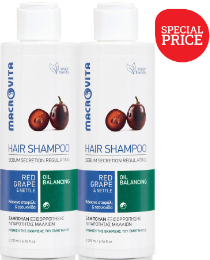 Macrovita 1+1 Oil Balancing Hair Shampoo 2x200ml