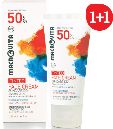 Macrovita 1+1 DD Tinted Face Cream SPF50 Αντηλιακή Κρέμα Προσώπου Υψηλής Προστασίας με Χρώμα 2x50ml 120