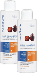 Macrovita 1+1 Δώρο Shampoo Red Grape & Wheat Shampoo για Ξηροδερμία & Ευαίσθητο Δέρμα 2x200ml 420 Macrovita 1+1 Δώρο Shampoo Red Grape & Wheat Shampoo για Ξηροδερμία & Ευαίσθητο Δέρμα 2x200ml 420
