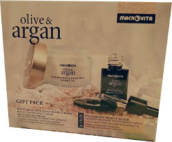 Macrovita Olive & Argan Gift Pack Hyaluronic Cream & Elixir 